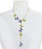 Color:Multi - Image 3 - Crystal Rhinestone Butterfly Y-Necklace