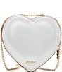 Color:Cream - Image 2 - Rhinestone Floral Heart Convertible Crossbody Bag