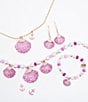 Color:Pink - Image 3 - Seashell Rhinestone Dangle Drop Earrings