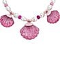 Color:Pink - Image 2 - Seashell Pearl Bib Statement Necklace