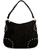 Betsey Johnson Skully Suede Studded Medium Hobo Bag - Image 1
