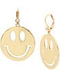 Color:Gold - Image 1 - Smiley Drop Earrings