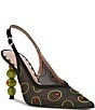 Betsey Johnson Spritz Olive Rhinestone Slingback Pumps - Image 1