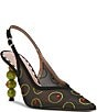 Betsey Johnson Spritz Olive Rhinestone Slingback Pumps - Image 1