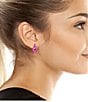 Color:Pink - Image 2 - Star Button Stud Earrings