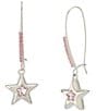 Betsey Johnson Star Dangle Drop Earrings, Color:Pink - Image 1