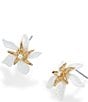 Color:White - Image 2 - Starfish Flower Stud Earrings