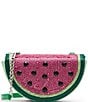Color:Pink - Image 1 - Sugar High Rhinestone Watermelon Crossbody Bag