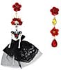 Betsey Johnson Sugar Skull Bride Drop Earrings - Image 1