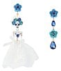 Betsey Johnson Sugar Skull Bride Statement Drop Earrings - Image 1