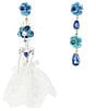 Betsey Johnson Sugar Skull Bride Statement Drop Earrings - Image 2