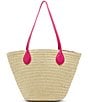 Betsey Johnson Sunshine Woven Straw Tote Bag, Color:Natural Multi - Image 2