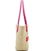 Betsey Johnson Sunshine Woven Straw Tote Bag, Color:Natural Multi - Image 4