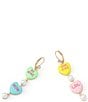 Betsey Johnson Sweetheart Mismatch Linear Earrings, Color:Multi - Image 3