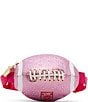 Betsey Johnson Tackle Me Rhinestone Football Sling Crossbody Bag, Color:Pink - Image 1