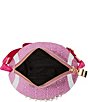 Betsey Johnson Tackle Me Rhinestone Football Sling Crossbody Bag, Color:Pink - Image 3