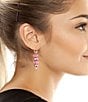 Color:Pink - Image 3 - Tea Party Mismatched Drop Earrings