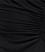 Betsy & Adam Asymmetrical Neck Ruched Jersey Blouson Dress - Image 4
