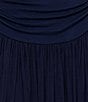 Betsy & Adam Jersey Drop Waist Ruched Off-The-Shoulder Pleated Gown, Color:Navy - Image 5