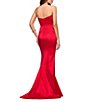 Betsy & Adam Mikado Strapless Gown With Cascading Ruffle - Image 2