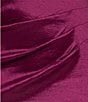 Betsy & Adam Off-the-Shoulder Stretch Taffeta Sheath Gown, Color:Wine - Image 5