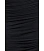 Betsy & Adam One Shoulder Long Sleeve Mesh Gown, Color:Black - Image 6