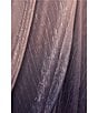 Betsy & Adam One Shoulder Ombre Gown With Keyhole, Color:Plum/Rose - Image 5