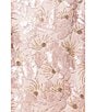 Betsy & Adam Petite Size Floral Sequin Soutache Halter Sleeveless A-Line Gown, Color:Champagne - Image 5