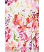 Betsy & Adam Petite Size Halter Neck Floral Print Chiffon Dress, Color:Pink Multi - Image 5