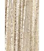 Betsy & Adam Petite Size One Shoulder Foil Flower Print Dress, Color:Champange/Gold - Image 5