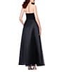Betsy & Adam Petite Size Strapless Ball Gown, Color:Black - Image 2