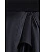 Betsy & Adam Petite Size Strapless Ball Gown, Color:Black - Image 4