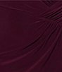 Betsy & Adam Plus Size Boat Neck Embellished Long Sleeve Floor Length Dress - Image 5