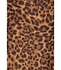 Betsy & Adam Plus Size Halter Neck Leopard Print Maxi Dress, Color:Brown Multi - Image 5