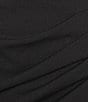 Betsy & Adam Plus Size Mixed Media Ruffled Midi Dress, Color:Black - Image 3