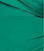 Betsy & Adam Plus Size Off-the-Shoulder Scuba Crepe Dress, Color:Green/Green - Image 5