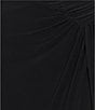 Betsy & Adam Plus Size Ruched Beaded Cuff Long Dress - Image 4