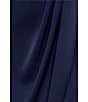 Betsy & Adam Satin One Shoulder Midi Dress - Image 4