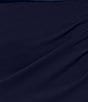 Betsy & Adam Satin Short Sleeve Cowl Neck Gown - Image 5