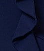 Color:Navy - Image 5 - Scuba Crepe One Shoulder Sleeveless Ruffle Front Asymmetrical Hem Dress