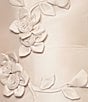 Betsy & Adam Strapless Floral Applique Corset Bodice Gown, Color:Champagne - Image 5