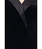 Betsy & Adam Petite Size Velvet Strapless Tuxedo Sleeveless Gown - Image 5