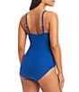 Color:Deep Sea - Image 2 - Solid Essentials Mesh Cut-Out Hardware One Piece Swimsuit
