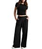 Beyond Yoga Elasticated Mid-Rise Wide Leg Pull-On Trouser Pants - Image 3
