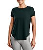 Beyond Yoga Featherweight On The Down Low Crew Neck Short Sleeve Curved Hem Tee - Image 1