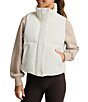 Beyond Yoga Up For It Puff Collared Mock Neck Sleeveless Vest - Image 1