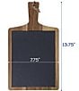 BIA Cordon Bleu 2-Piece Rectangular Wood & Slate Serving Boards, Color:Brown - Image 2