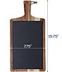 BIA Cordon Bleu 3-Piece Assorted Wood & Slate Rectangular Serving Boards, Color:Brown - Image 4