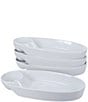 BIA Cordon Bleu Classic Collection Oval Chip N' Dip, Set of 4, Color:White - Image 1