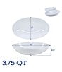 BIA Cordon Bleu Classic Collection Oval Serving Bowl, Set of 2, Color:White - Image 3